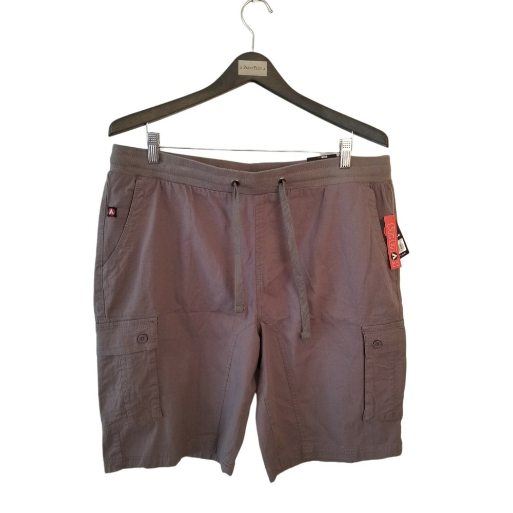Airwalk Gray Cargo Men's Shorts Size Large waist 36 inseam 10 Outdoors slim Fit